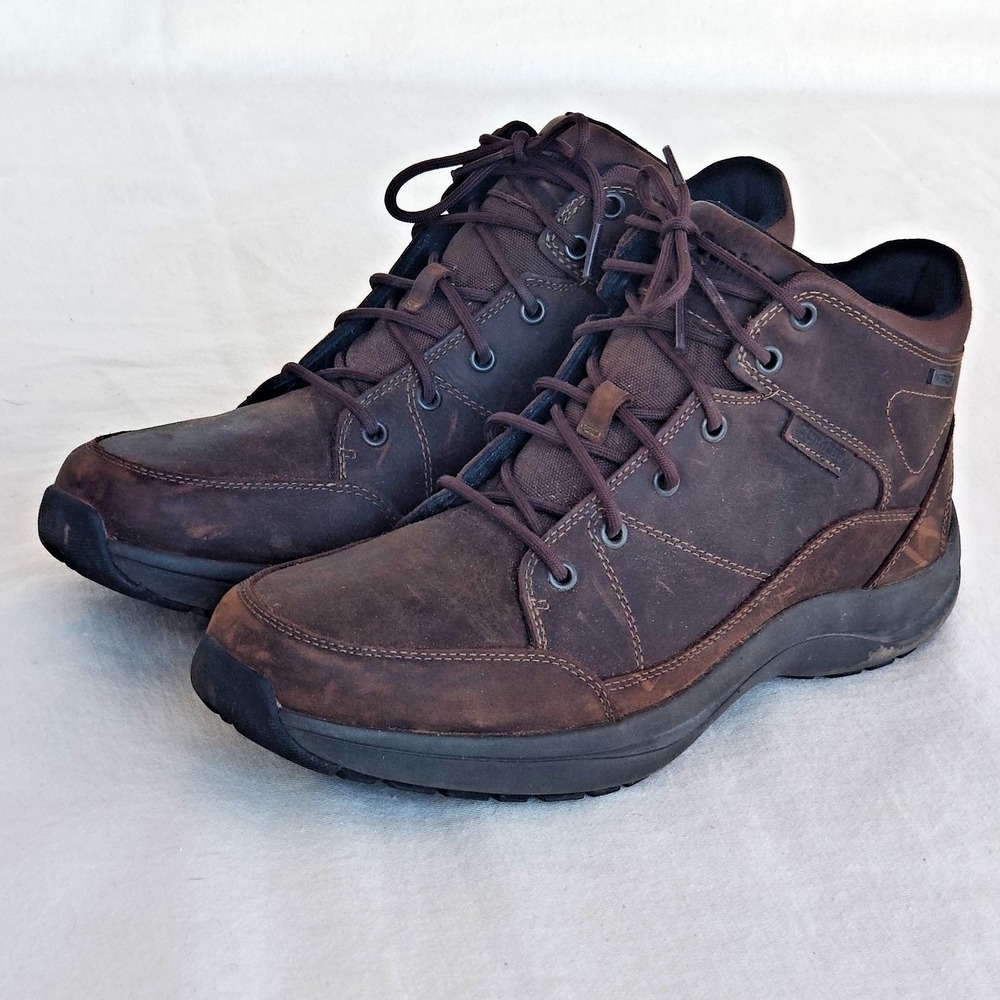 Dunham Men's Sutton Simon Brown Boots Size 11 Lace Up Short Waterproof DBC03BK
